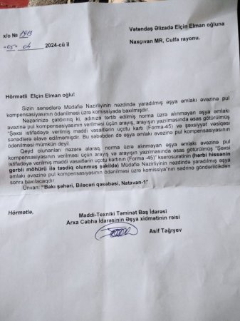 “Kasıb oğlanam, gözümü itirmişəm, haqqımı vermirlər” 